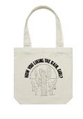 How you liking the rain, girl? Tote bag