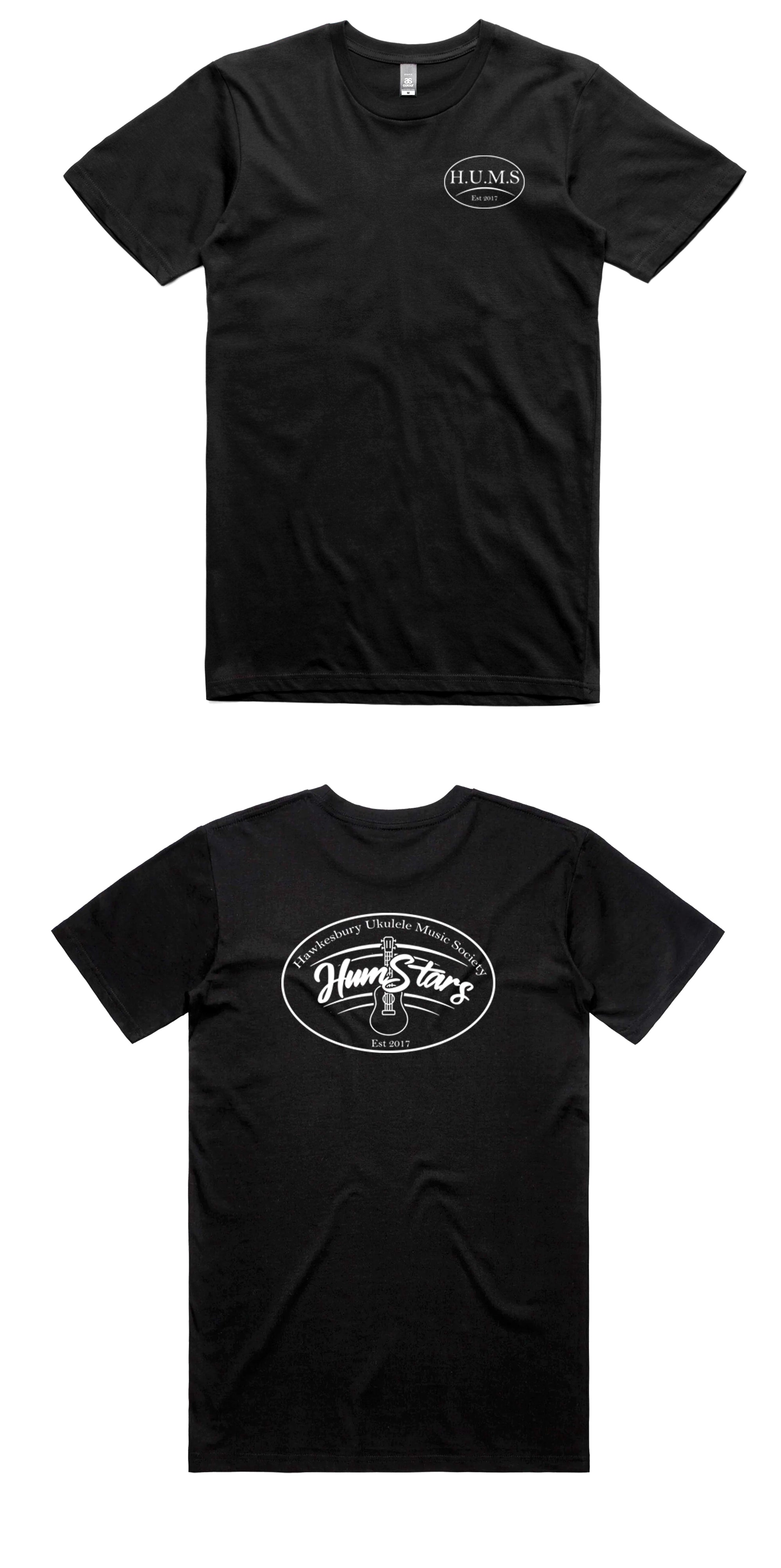 Hums Tshirt: Front Pocket Print + Back Print