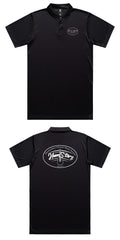 Hums Black Work Polo: Mens
