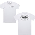 Hums White Work Polo: Mens