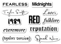TS Album Titles Sticker Pack