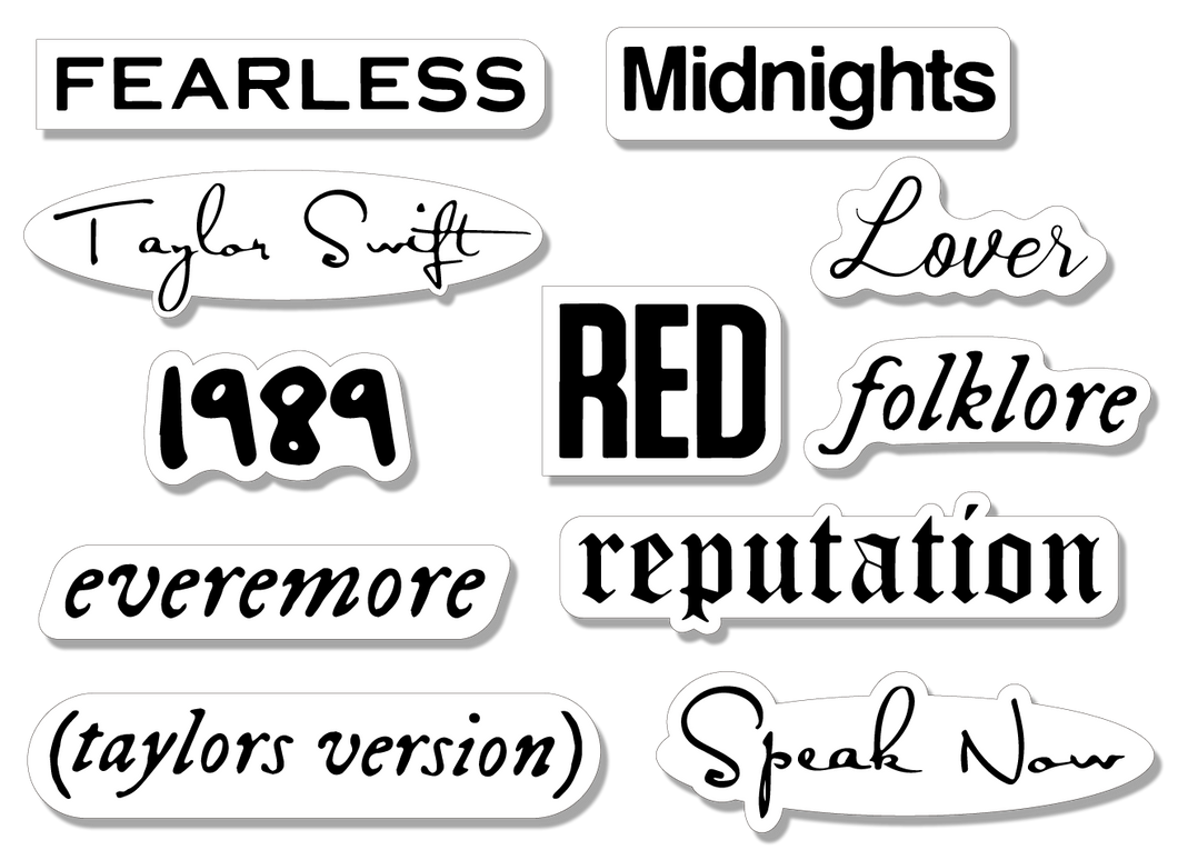 TS Album Titles Sticker Pack